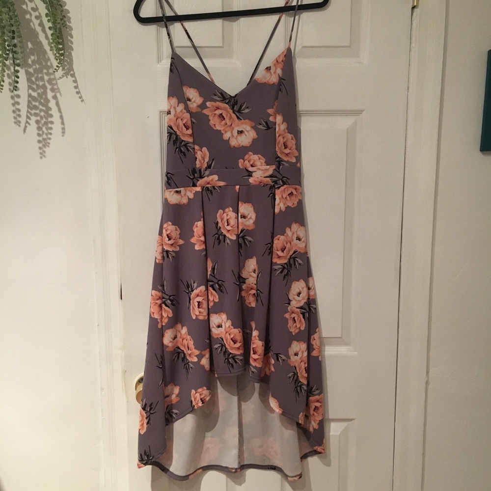 High Low Crisscrossed Back Dress